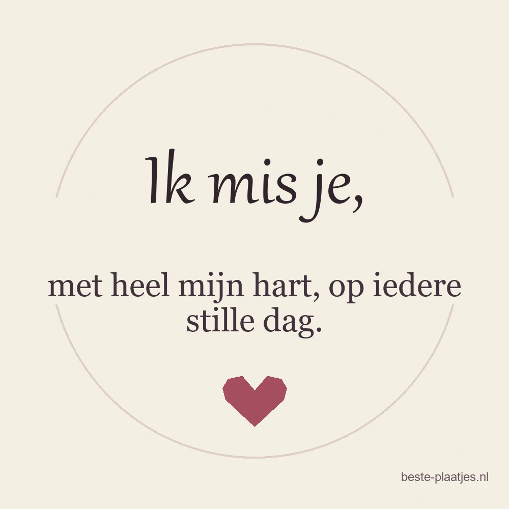 Handgeschreven woorden staan op crèmekleurig papier met een klein rood hart.