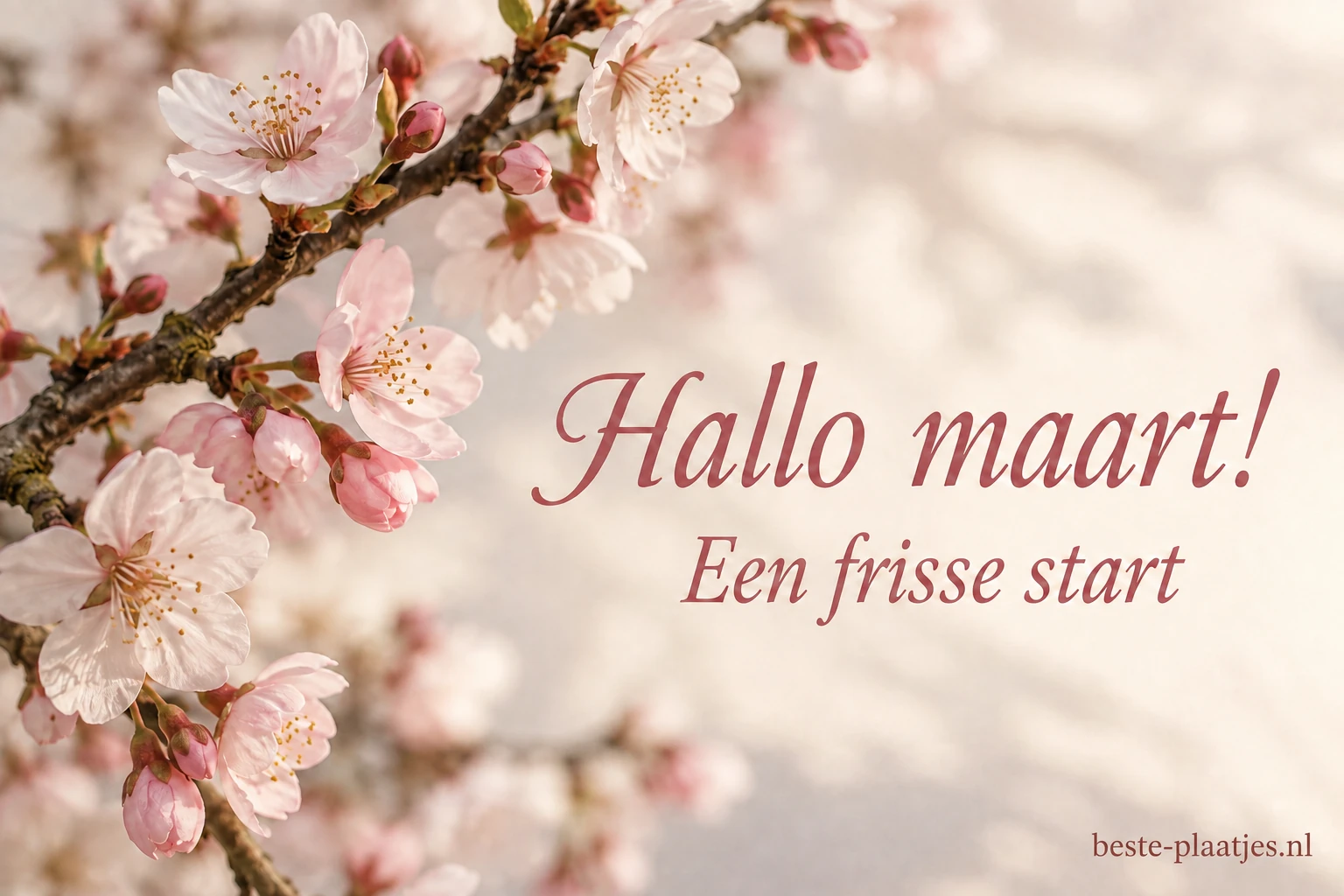 Roze bloesems steken af tegen een zachte lichte achtergrond.